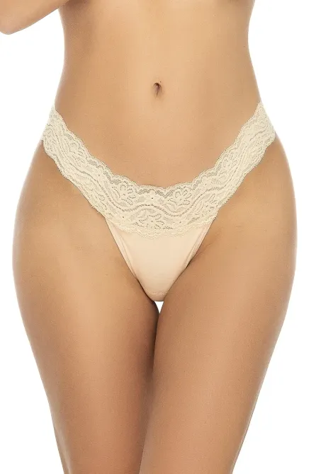 Стрінги мереживні бежеві бавовна (2 шт. в уп) Lans 22/030 L Київ - фото 5