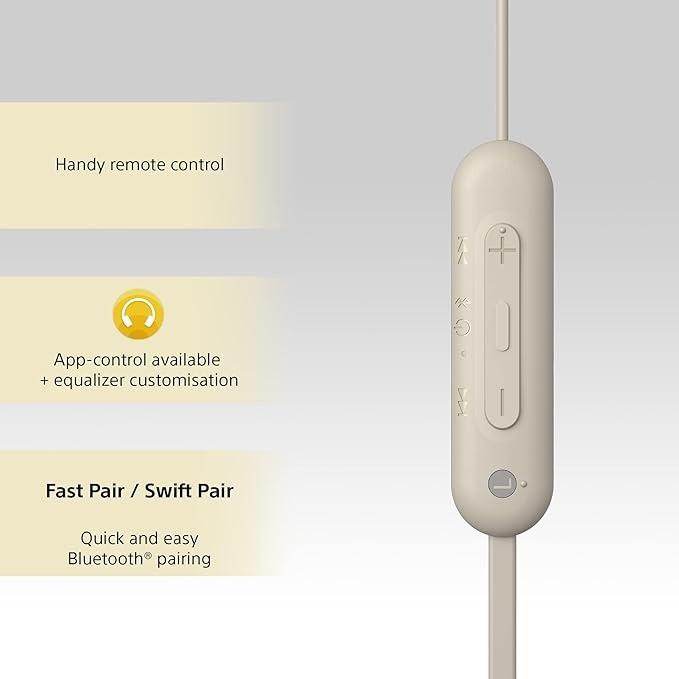 Bluetooth-гарнітура Sony WI-C100 Beige (WIC100C.CE7) ( Бежевий ) Харків - фото 8
