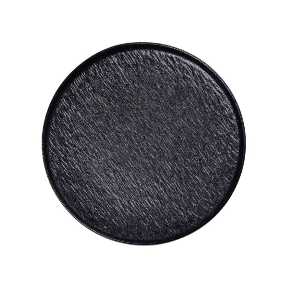 Тарілка порцелянова 25 см плоска чорна HP-7-735 Коломия - фото 1