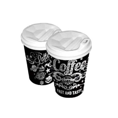 Стаканы одноразовые Romus Coffee Late бумажные 110 мл 50 шт. Черные (21471) Винница - изображение 1