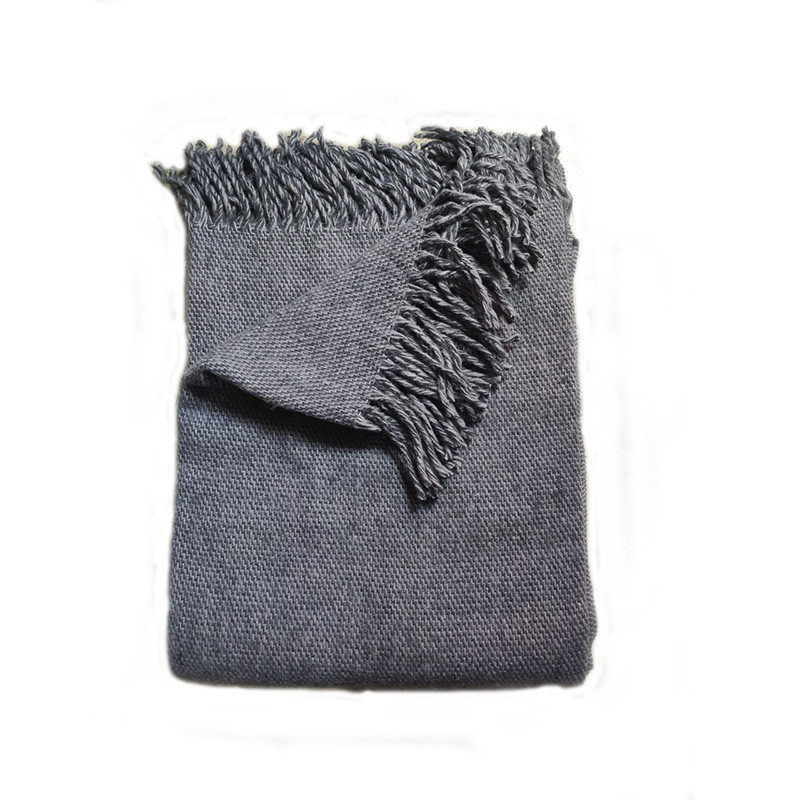 Плед із вовни мериноса 140×200 темно-сірий Київ - фото 1