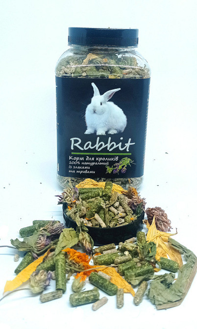 Корм зі злаками та травами для декоративних кроликів "Rabbit" тм Буся - 1л/500г Зміїв - фото 1