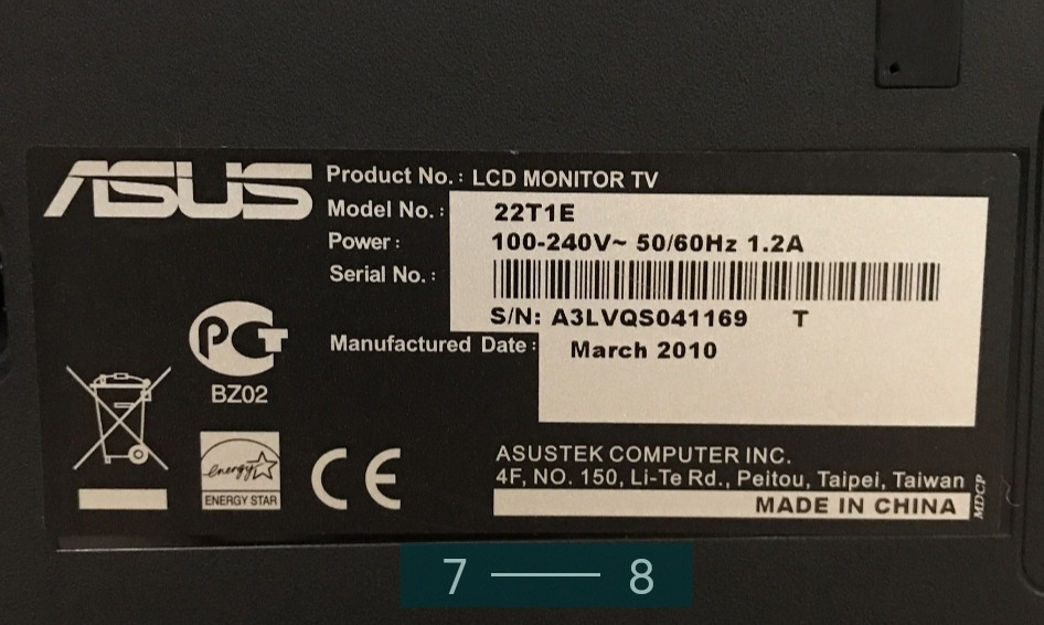 Монітор-телевізор ASUS 22T1E, TFT 22”, TN+film, FullHD, Київ - фото 2