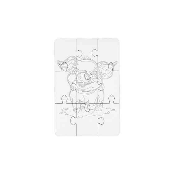 Деревʼяний пазл-розмальовка А5 "Поросятко" Puz-22939 пензлик, фарби, клейка плівка Вінниця