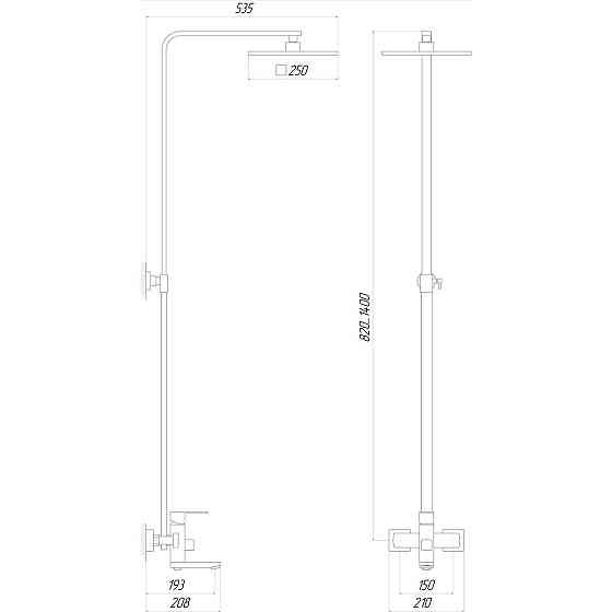 Душова система Globus Lux SICILIA VAN-SBQ-SH-02-304 Київ