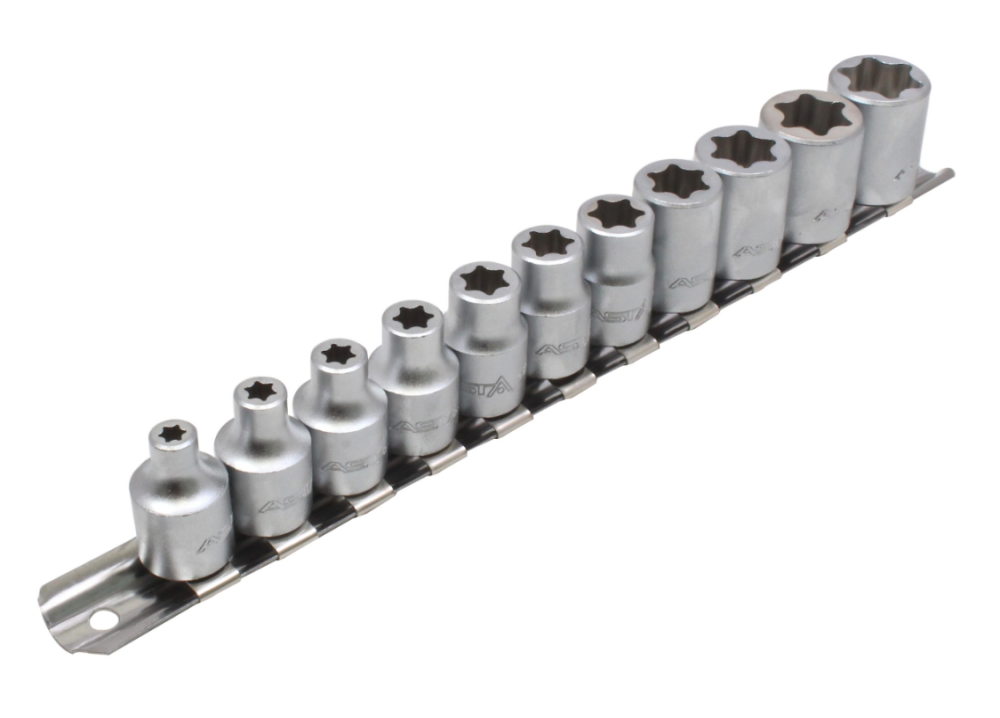 Набір насадок E-TORX (Е6-Е20) на рейці 3/8 11 од. ASTA A-F11ET Чернігів - фото 1