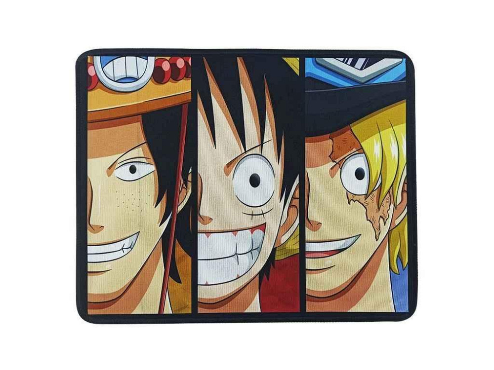 Коврик для мышки 250x210мм аниме One Piece 3 с боковой прошивкой, антискользящая основа ТМ GERLAX Киев - изображение 1