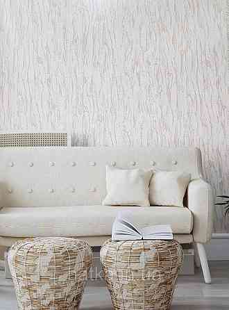 Шпалери вініл на флізеліні гарячого тиснення DU&KA Natura1.06х10 під кору дерева структурні бежеві Київ