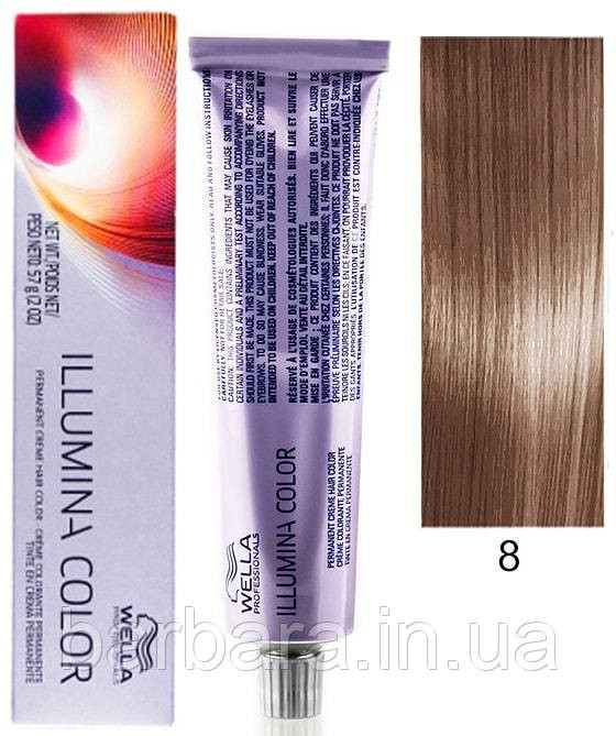 8/ Краска для волос  Wella Illumina Сolor  8/ светлый блонд Киев - изображение 1