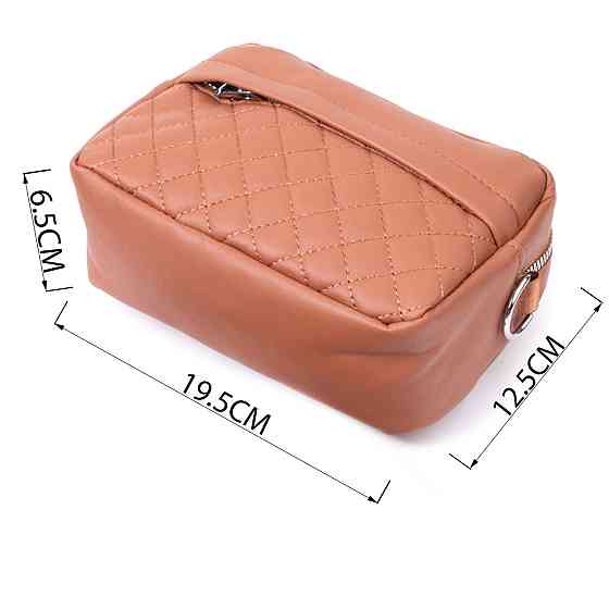 Жіноча сумка крос-боді з монетницею з екошкіри Vintage 22795 Рудий Київ