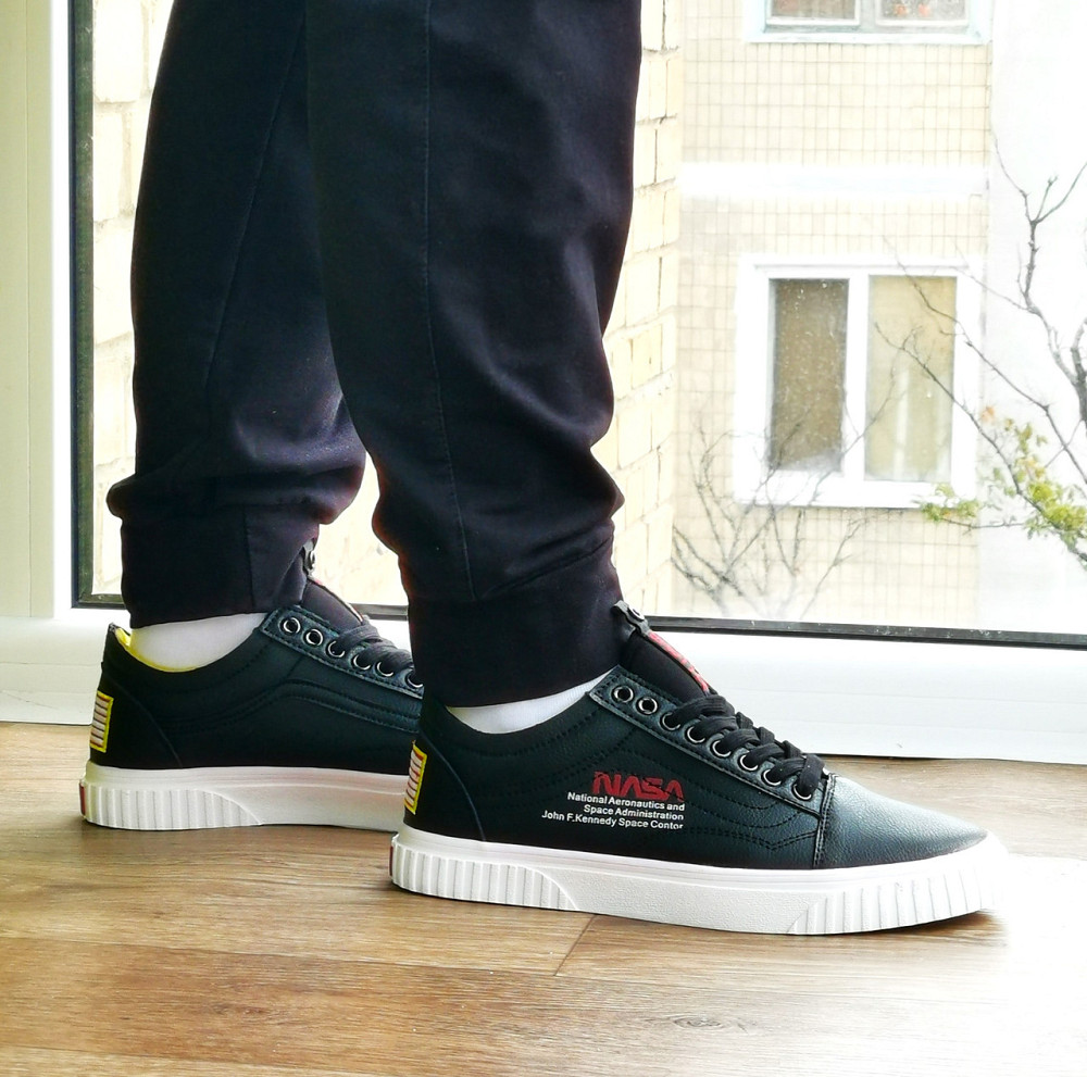 Кросівки NASA Shuttle Чорні Кеди Ванс Жіночі (розміри: 36,37,38,39,40) Відео Огляд Дніпро - фото 7