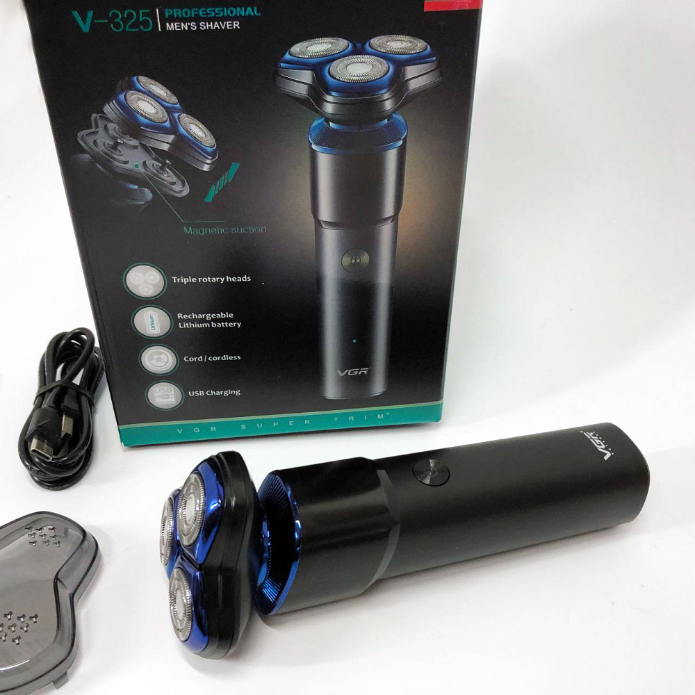 Чоловіча вологостійка електробритва VGR V-325, Електробритва чоловіча бездротова, Бритви акумуляторні EI-13 Львів - фото 13