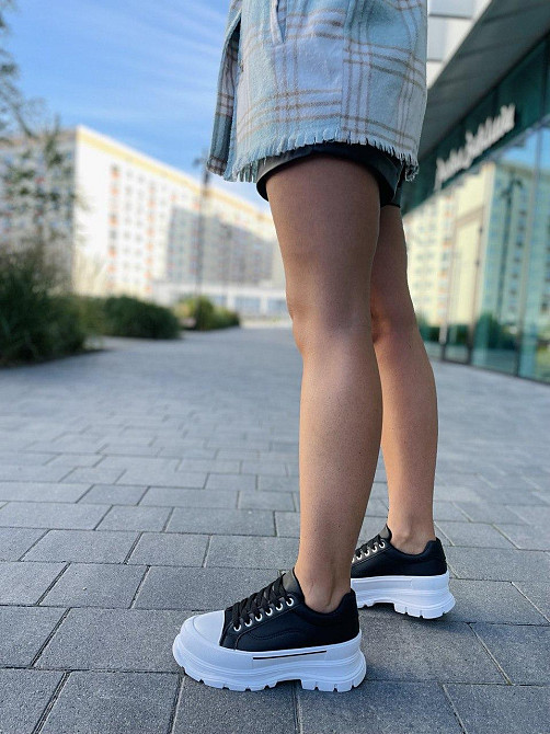 Кеды женские M122-1 черные эко-кожа размер 36-41 (4757) Коломия - фото 4