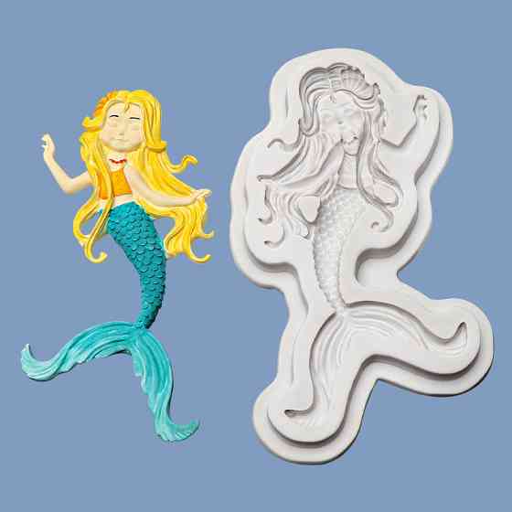 Молд силиконовый Русалка 152 на 85 мм серый Киев