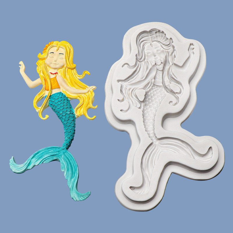 Молд силіконовий Русалка 152 на 85 мм сірий Київ - фото 2