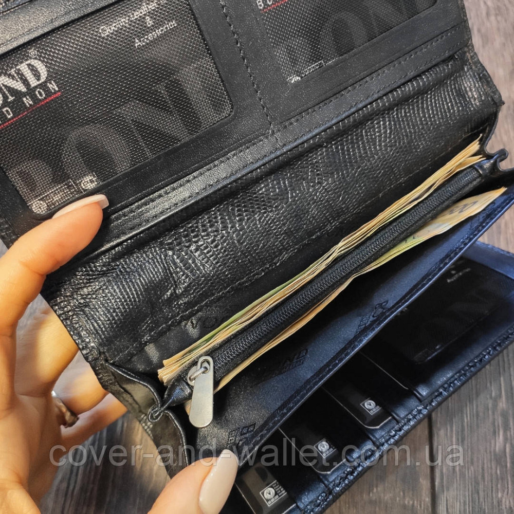 Жіночий шкіряний гаманець під крокодила на багато карток BOND NON Київ - фото 4