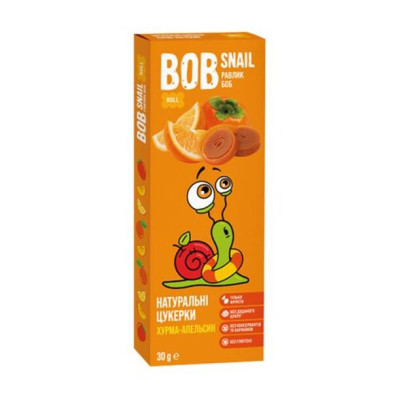 Цукерка Bob Snail Равлик Боб Хурма-Апельсин, 30 г (4820219343196) Вінниця - фото 1