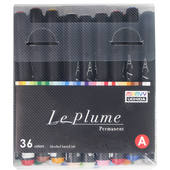 Набор спиртовых маркеров односторонние Классические оттенки LE PLUME BRUSH 36шт Marvy Киев