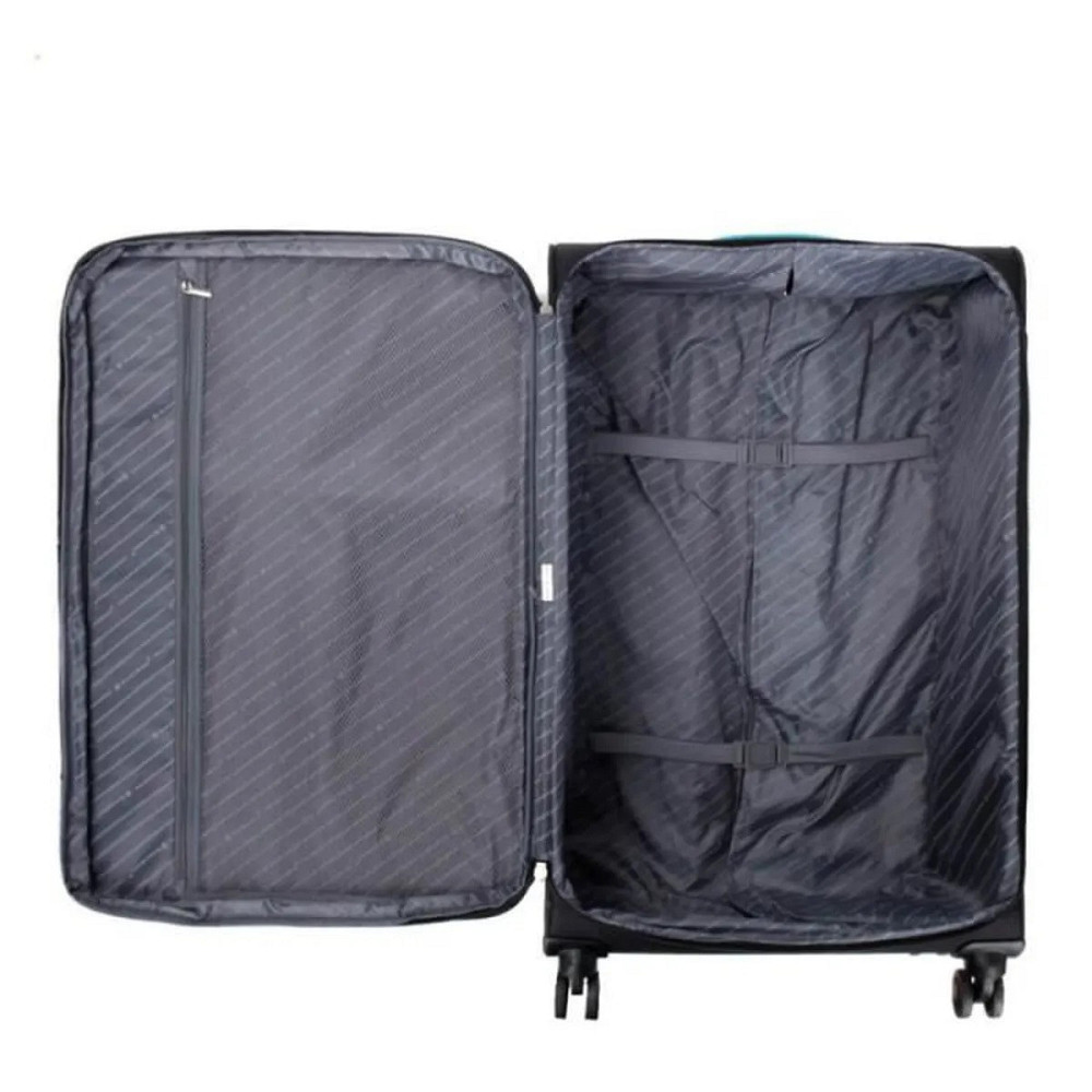 Чемодан тканевый SNOWBALL 22204 средний 4 колеса черный Киев - изображение 4