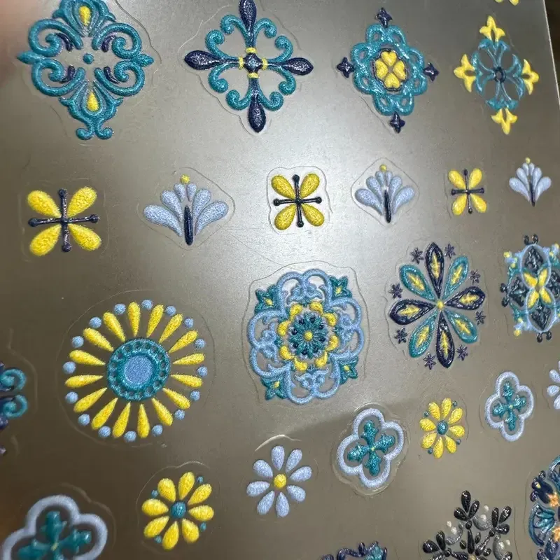 5D наклейки для ногтей с орнаментом и цветами, стиль бохо — 1 лист Киев - изображение 6