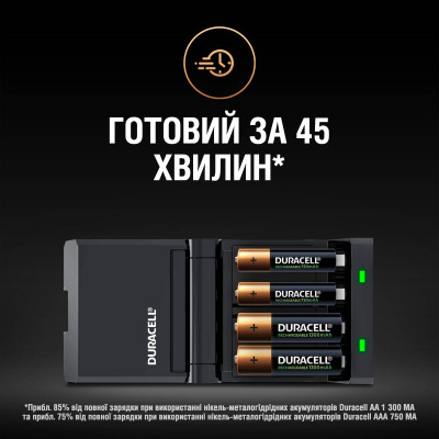 Зарядное устройство для аккумуляторов Duracell CEF27 + 2 rechar AA1300mAh + 2 rechar AAA750mAh (5001374) Винница - изображение 6