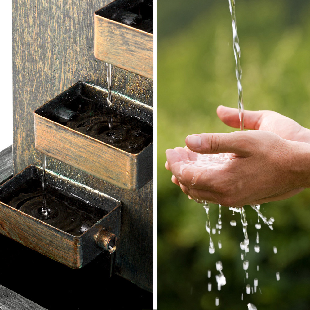 Садовий фонтан з переходом через річку в/на відкритому повітрі 6 Вт насос 10 м оцинкований кабель (Німеччина, Рівне - фото 4