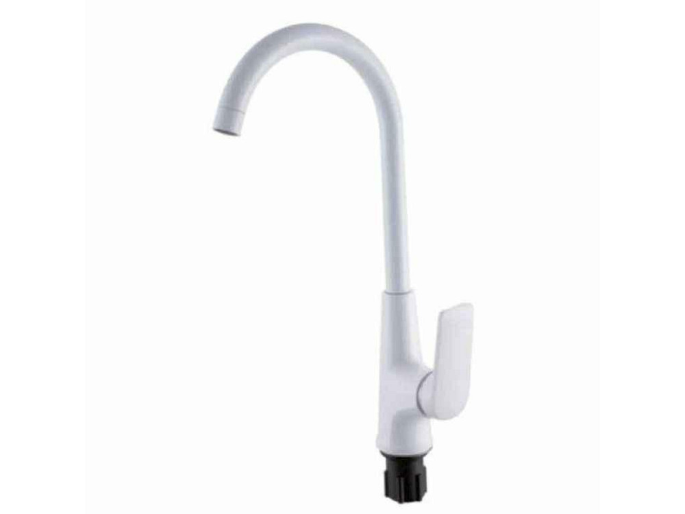 Змішувач на мийку білий LUCAS-011 SET WHITE ТМ PLAMIX Київ - фото 1