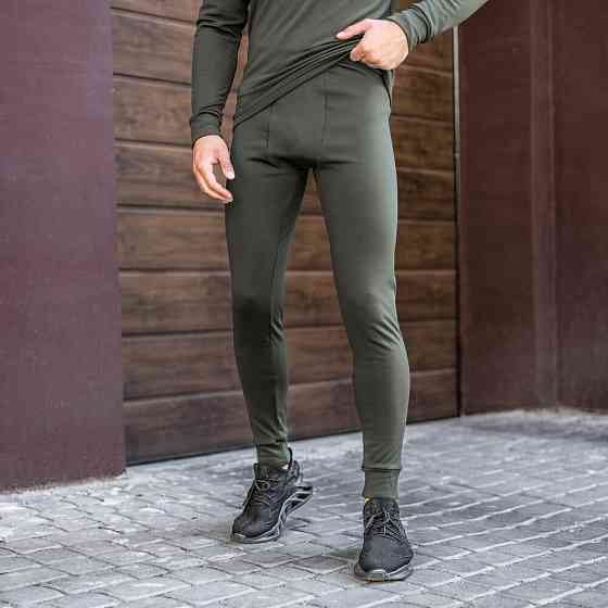 Чоловіча термобілизна зимова на флісі вологовивідна Pobedov Teplo хакі¶ Київ