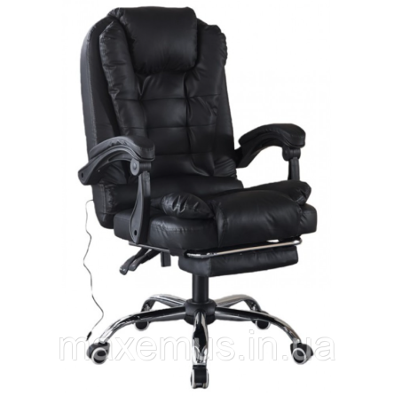 Офисное компьютерное кресло Bonro B 6 0 7 1 с массажем и подставкой для ног кресло эргономичное черное Мостиська