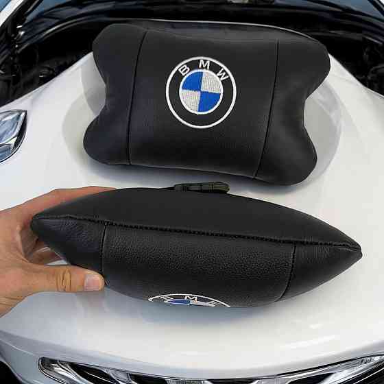 Практична автомобільна подушка на підголовник BMW 1шт, Дорожня подушка AT-442 під голову Київ