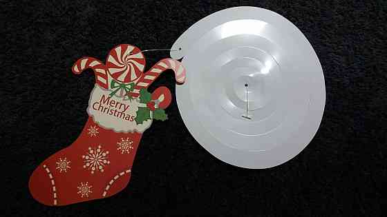 Новогодняя гирлянда Сапог деда мороза 14 на 8 см разноцветный Киев