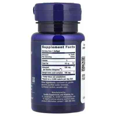 Вітамінно-мінеральний комплекс Life Extension Убіхінол з муміє, 100 мг, Super Ubiquinol CoQ10, 30 гелевих капсул (LEX-14373) Вінниця