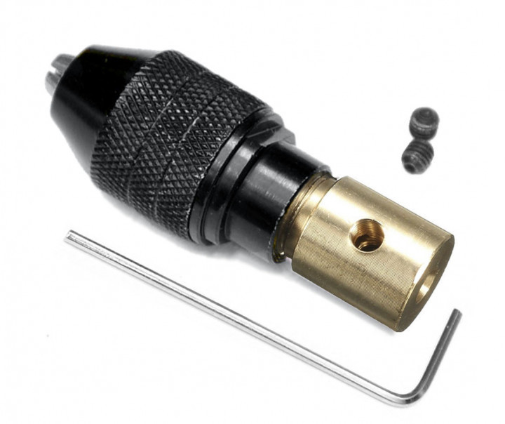 Кулачковий патрон №208L на вал 2,0 мм затискач 0,3-4,0 мм для гравера 8x0.75 дрилі Dremel Полтава - фото 1