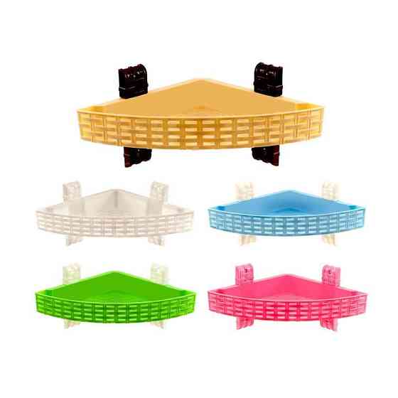 Полка для ванной Ротанг угловая (белая, бежевая) Харьков