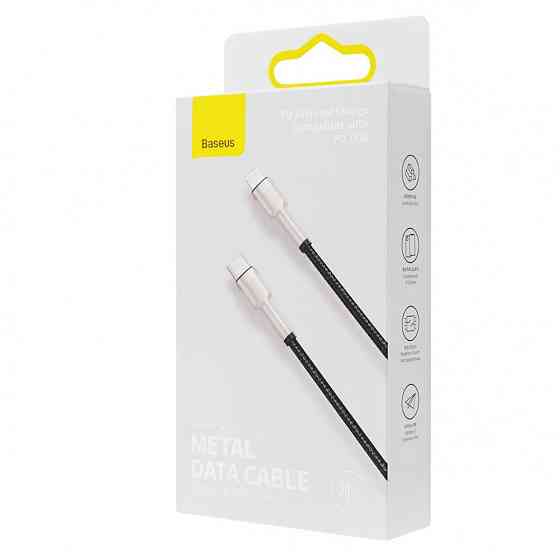 Кабель Baseus Cafule Metal Type-C to Lightning PD 20W 2м черный Львов