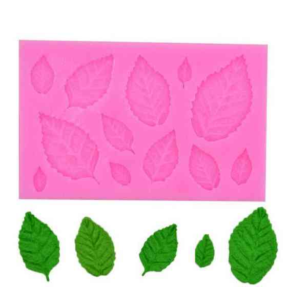 Кондитерский молд Листья 65 на 100 мм розовый Киев