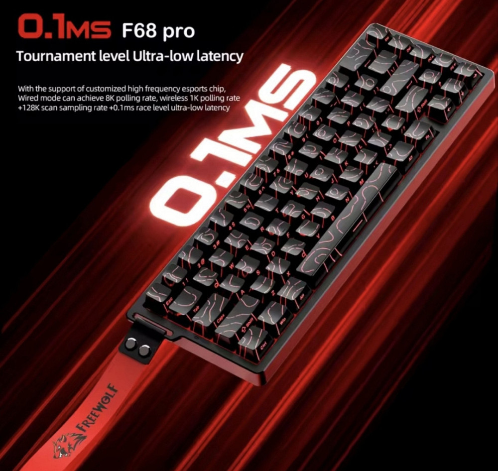 Магнітна клавіатура білих свічок | freewolf f68 | 8K Харків - фото 2