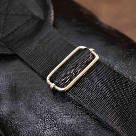 Сумка через плечо на два отделения кожзам Vintage 20559 Черная Киев