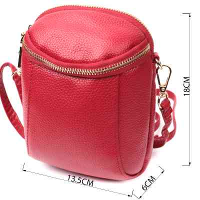 Сумка Vintage Из мягкой натуральной кожи Красная (22340) Винница