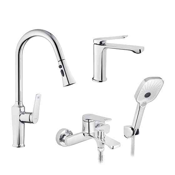 Набор смесителей Kroner Makon-C060 + смеситель Makon-C030-T+ смеситель Makon-C010 Киев