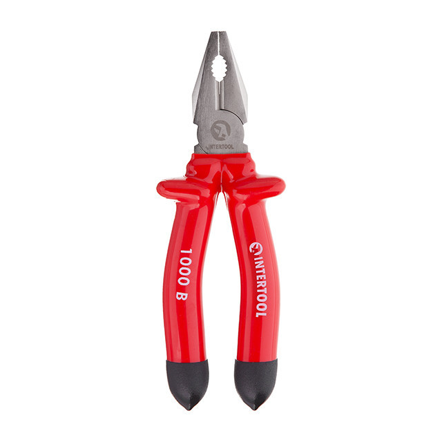 Плоскогубці 200 мм, діелектричні, 1000 В, CrV 6150 INTERTOOL NT-0314 Київ - фото 3