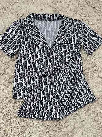 Детская пижамка из сатина шорты с рубашкой Серый р 134-140 Харьков