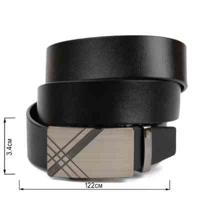 Ремень Vintage Мужской c металлической пряжкой Черный (20208) Винница