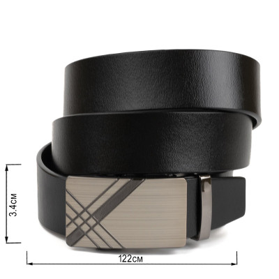 Ремень Vintage Мужской c металлической пряжкой Черный (20208) Винница - изображение 3