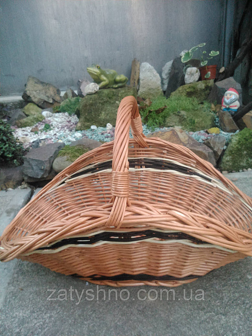 Кошик плетений дроварник Київ - фото 3