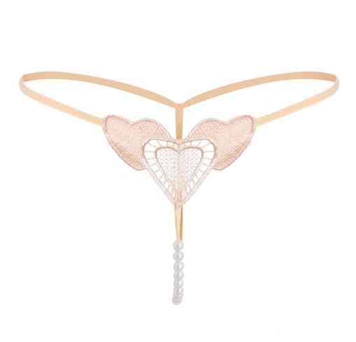 Трусики з доступом та сердечками універсальний бежевий Київ