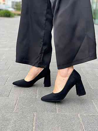 Meideli Туфлі жіночі MEIDELI чорні еко-замша каблук 8 см розміри 36-40 (L222-6) Коломия