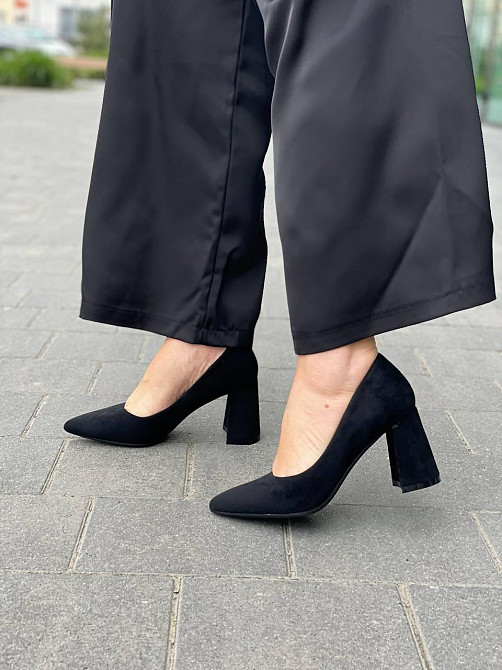 Meideli Туфлі жіночі MEIDELI чорні еко-замша каблук 8 см розміри 36-40 (L222-6) Коломыя - изображение 2