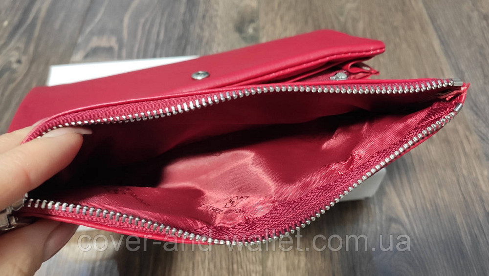 Мягкий кожаный женский кошелек красного цвета ST Leather 269 Киев - изображение 6
