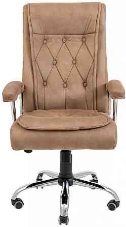 Офісне Крісло Керівника Richman Telavi Мустанг Caramel Хром М1 Tilt Бежевий Київ